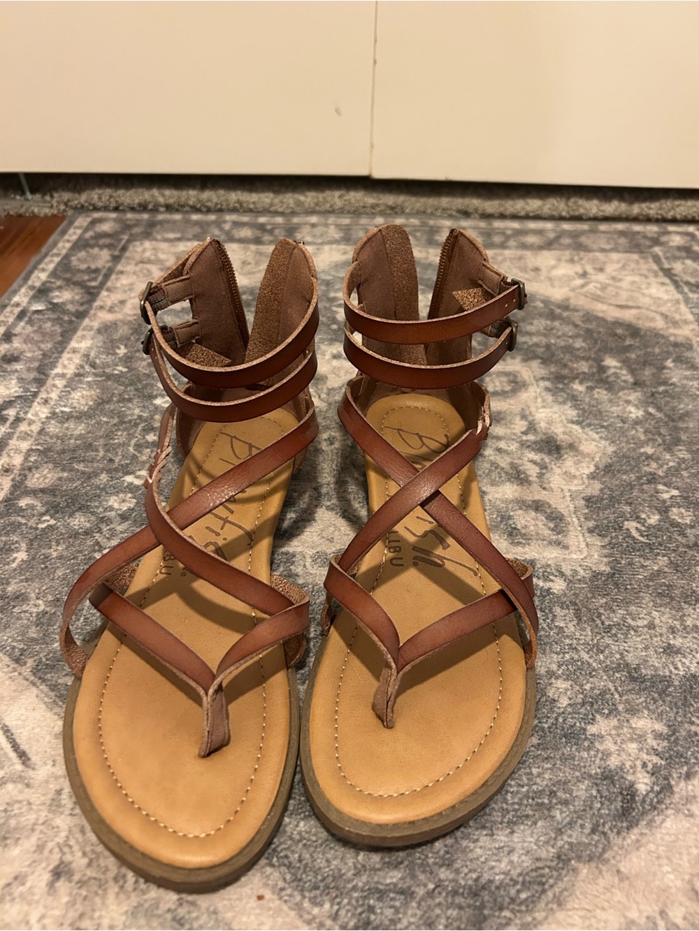 Blowfish Brown Strappy Gladiator Sandals